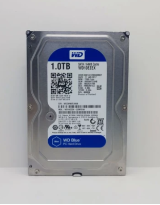 HARDISK 1TB WD BLUE 7200 RPM SATA 3,5" BARU -HDD INTERNAL 1TB FOR PC CPU COMPUTER 100% SENTINEL